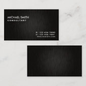 Professioneel, elegant, modern, zwart visitekaartje (Voorkant / Achterkant)