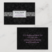 Professioneel elegant, modern, zwart visitekaartje (Voorkant / Achterkant)