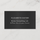 Professioneel Elegant Modern Zwart-Wit Visitekaartje (Voorkant)