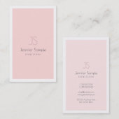 Professioneel elegant monogram design Eenvoudige p Visitekaartje (Voorkant / Achterkant)