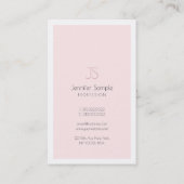 Professioneel elegant monogram design Eenvoudige p Visitekaartje (Achterkant)