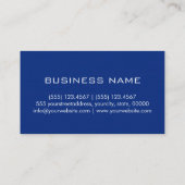 Professioneel Elegant Monogram Duidelijk Donkerbla Visitekaartje (Achterkant)