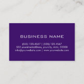 Professioneel Elegant Monogram Duidelijk Violet Visitekaartje (Achterkant)