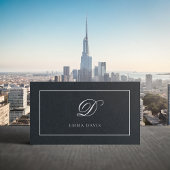 Professioneel Elegant Monogram Encadré Visitekaartje