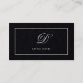 Professioneel Elegant Monogram Encadré Visitekaartje (Voorkant)