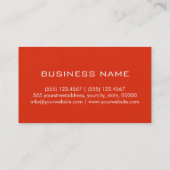 Professioneel Elegant Monogram Gewoon Rood Sinaasa Visitekaartje (Achterkant)