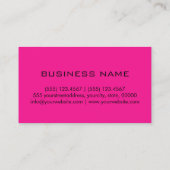 Professioneel Elegant Monogram Gewoon Roze Visitekaartje (Achterkant)