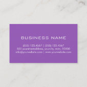 Professioneel elegant monogram Lila Visitekaartje (Achterkant)