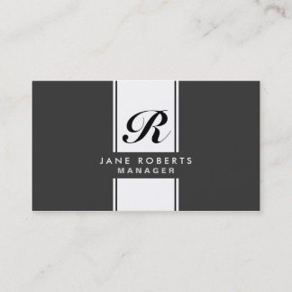 Professioneel elegant monogram Makeup Artiest Blac Visitekaartje