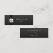 Professioneel elegant monogram mini visitekaartje (Voorkant / Achterkant)