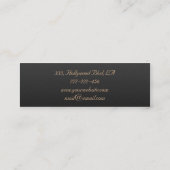 Professioneel elegant monogram mini visitekaartje (Achterkant)