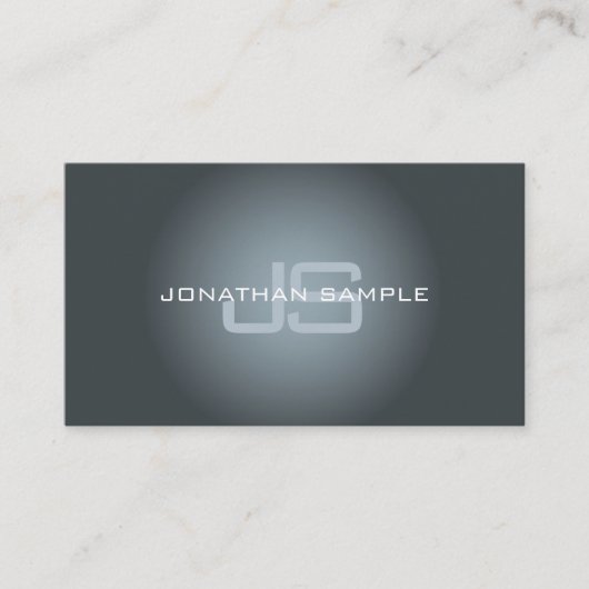 Professioneel Elegant Monogram Minimalistisch Eenv Visitekaartje (Voorkant)