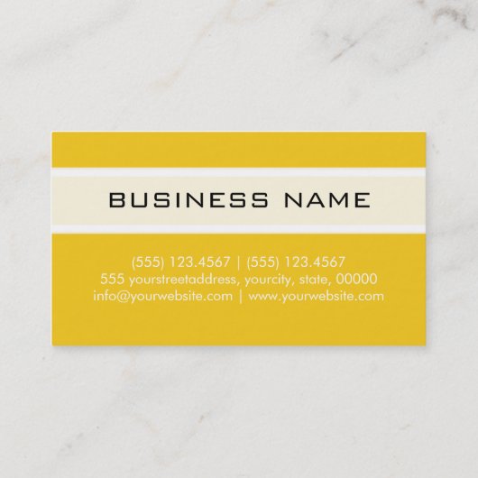 Professioneel elegant monogram Modern Deep Lemon Visitekaartje (Achterkant)