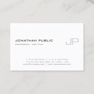 Professioneel Elegant Monogram Moderne Sjabloon Visitekaartje