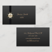 Professioneel elegant monogram visitekaartje (Voorkant / Achterkant)