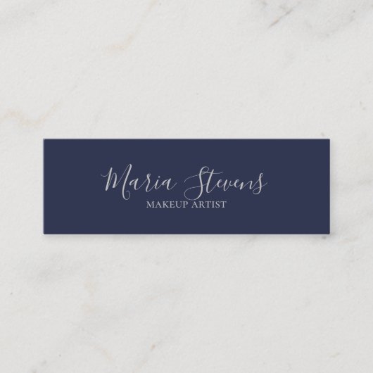 Professioneel Elegant Navyblauw Mini Visitekaartje (Voorkant)