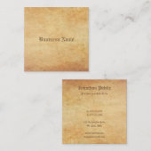 Professioneel Elegant Nostalgisch oud papier ziet  Vierkante Visitekaartje (Voorkant / Achterkant)