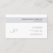 Professioneel Elegant Ontwerp Monogram Duidelijke  Visitekaartje (Voorkant)