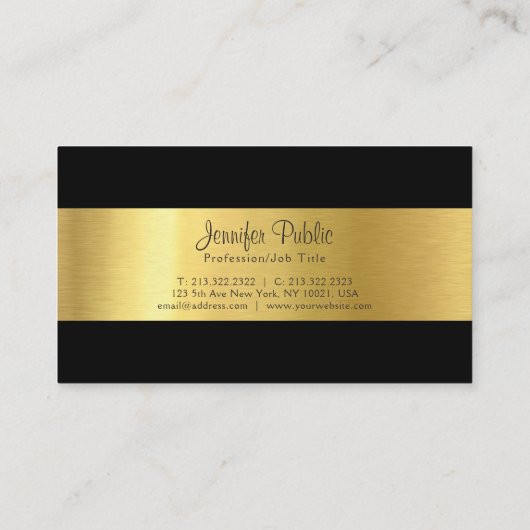 Professioneel Elegant Ontwerp Premium Zijde Luxe Visitekaartje (Achterkant)