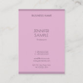 Professioneel Elegant Paarse Sjabloon Eenvoudig Mo Visitekaartje (Achterkant)