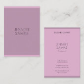 Professioneel Elegant Paarse Sjabloon Eenvoudig Mo Visitekaartje (Voorkant / Achterkant)