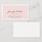 Professioneel Elegant Roze Minimalist Plain Trendy Visitekaartje (Voorkant / Achterkant)