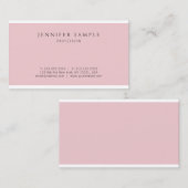 Professioneel Elegant Roze Modern Eenvoudig Ontwer Visitekaartje (Voorkant / Achterkant)