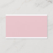 Professioneel Elegant Roze Modern Eenvoudig Ontwer Visitekaartje (Achterkant)