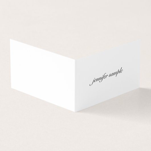 Professioneel Elegant Schoon Modern Minimalistisch Visitekaartje (Buitenkant)