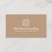 Professioneel Elegant Schoon Wit Beige Handgeschre Visitekaartje (Achterkant)