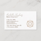 Professioneel Elegant Schoon Wit Beige Handgeschre Visitekaartje (Voorkant)