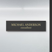 Professioneel elegant Script Black en Gold Deurbordje