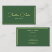 Professioneel elegant script Uw aangepaste tekst g Visitekaartje (Voorkant / Achterkant)