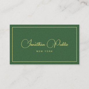 Professioneel elegant script Uw aangepaste tekst g Visitekaartje