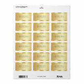 Professioneel Elegant Sjabloon Gold Modern Adres Etiket (Full Sheet)