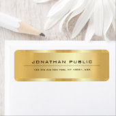 Professioneel Elegant Sjabloon Gold Retour Adres Etiket (Insitu)