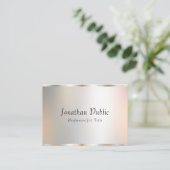 Professioneel Elegant Sjabloon Modern Script Silve Visitekaartje (Staand voorkant)
