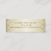 Professioneel elegant stijlvol, geavanceerd mini visitekaartje (Achterkant)