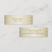 Professioneel elegant stijlvol, geavanceerd mini visitekaartje (Voorkant / Achterkant)