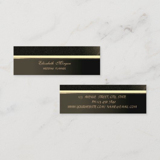 Professioneel elegant stijlvol, geavanceerd mini visitekaartje (Voorkant / Achterkant)