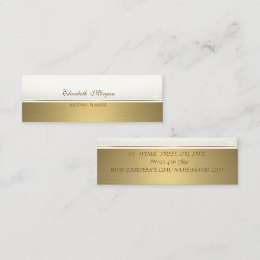 Professioneel elegant stijlvol, geavanceerd mini visitekaartje (Voorkant / Achterkant)