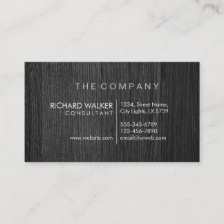 Professioneel Elegant Subtiel Zwart Hout Modern Visitekaartje