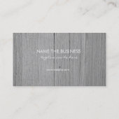 Professioneel elegant subtiel zwart hout Modern Visitekaartje (Achterkant)