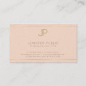 Professioneel Elegant Trendy Plain Luxe Monogram Visitekaartje (Achterkant)