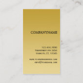 Professioneel elegant visitekaartje Black en Gold (Achterkant)