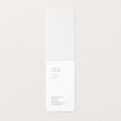 Professioneel elegant wit blauw minimalistisch mod visitekaartje (Buitenkant ongevouwen)