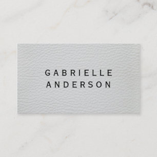 Professioneel elegant wit leder met vetgedrukte te visitekaartje