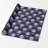 Professioneel Elegant Zakelijk Monogram Cadeauverp Cadeaupapier (Uitgerold)