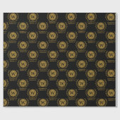 Professioneel Elegant Zakelijk Monogram Cadeauverp Cadeaupapier (Vlak)