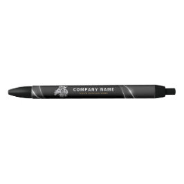 Professioneel Elegant Zilveren Leeuw Logo Zwarte Inkt Pen